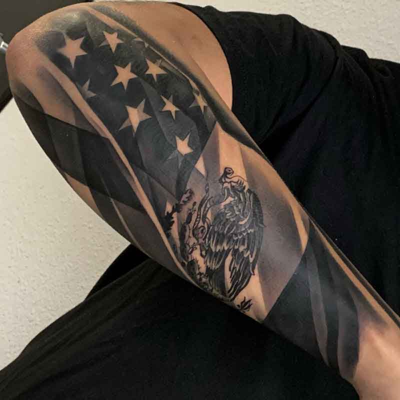 Mexican American Eagle Tattoo 5