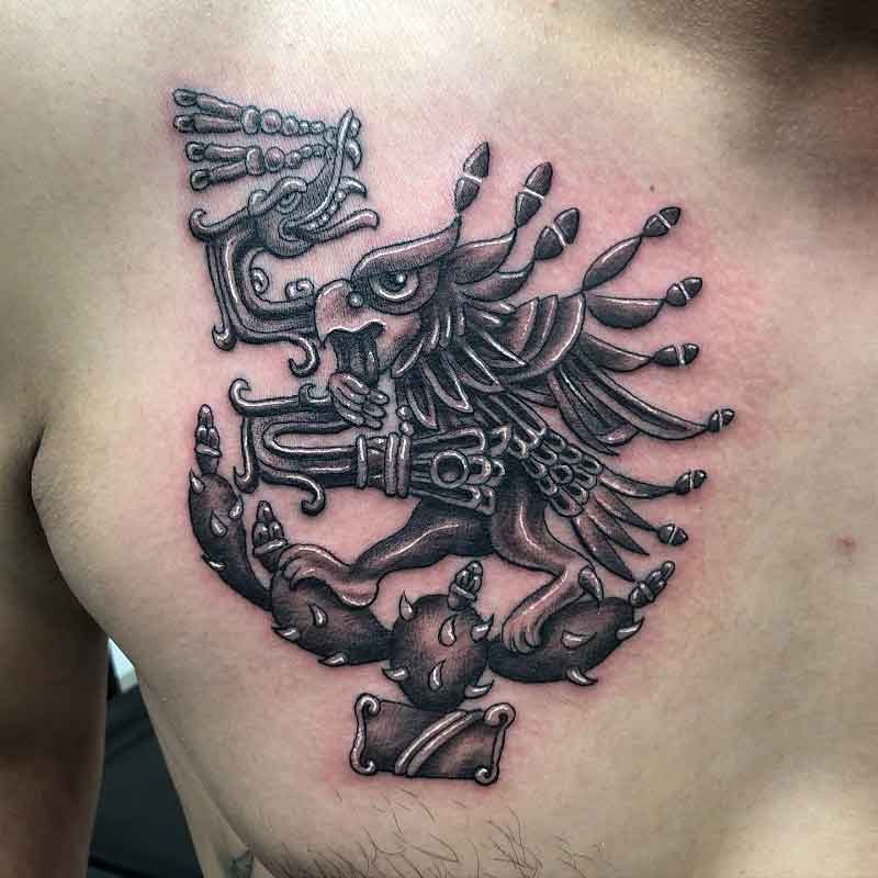 Mexican Eagle And Snake Tattoo 1