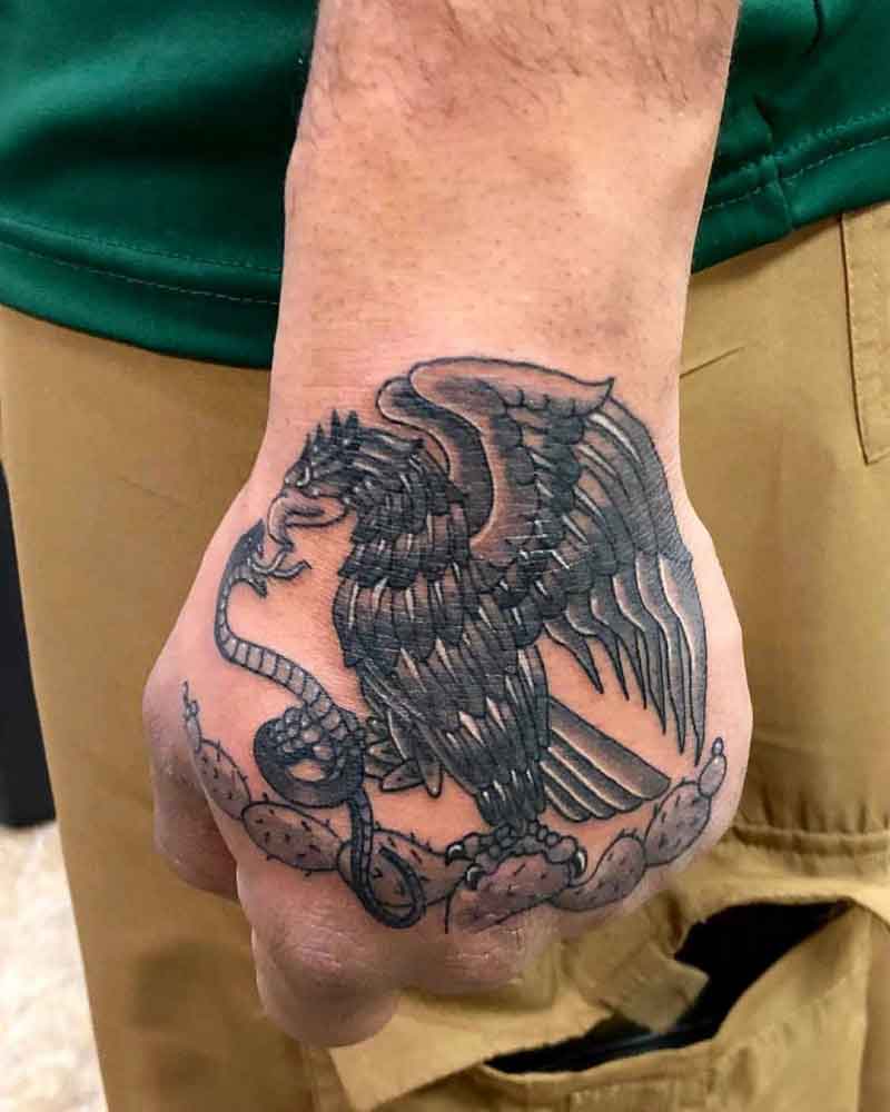 Mexican Eagle And Snake Tattoo 4