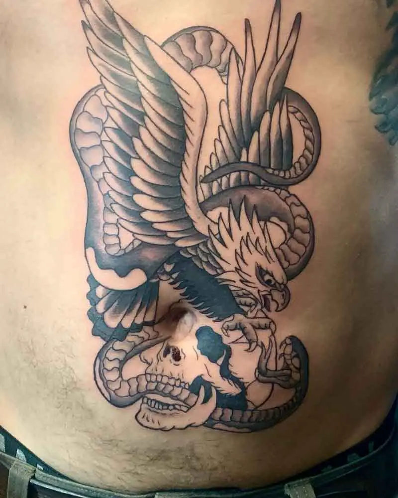 Mexican Eagle And Snake Tattoo 5