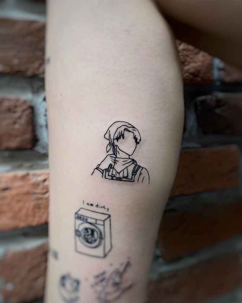 Minimalist Attack On Titan Tattoo 1