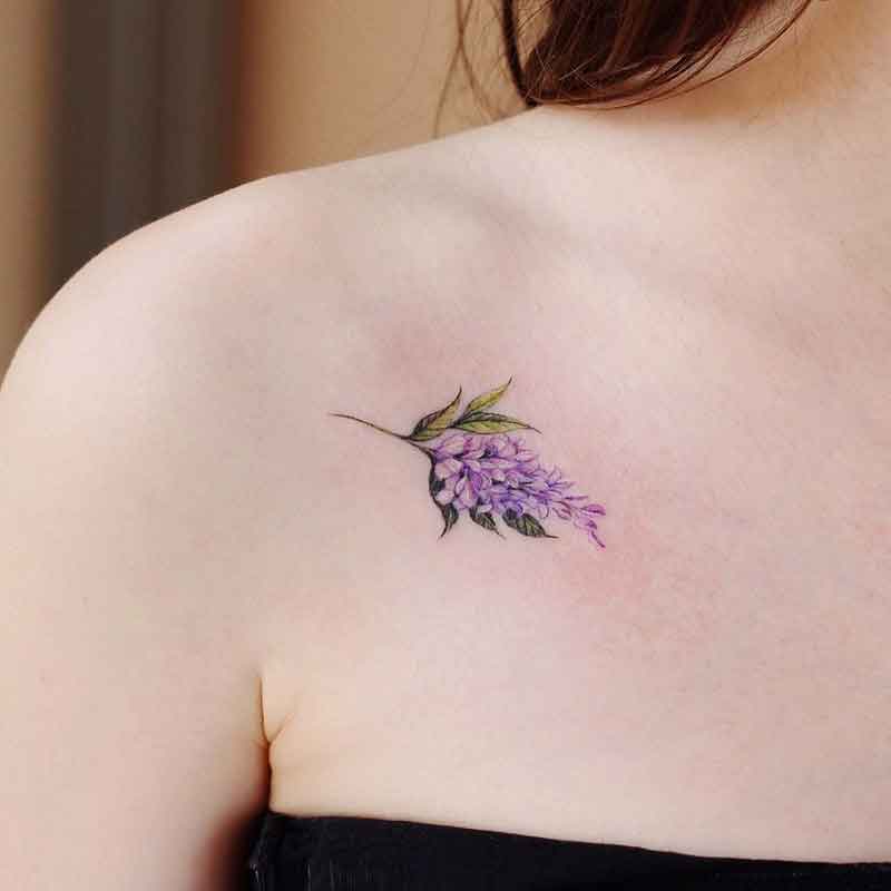 Minimalist Wisteria Tattoo 1