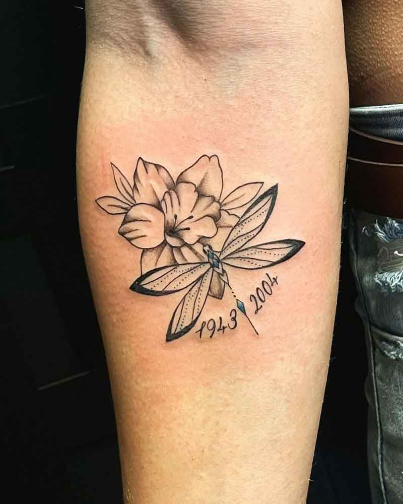 Narcissus December Birth Flower Tattoo 2