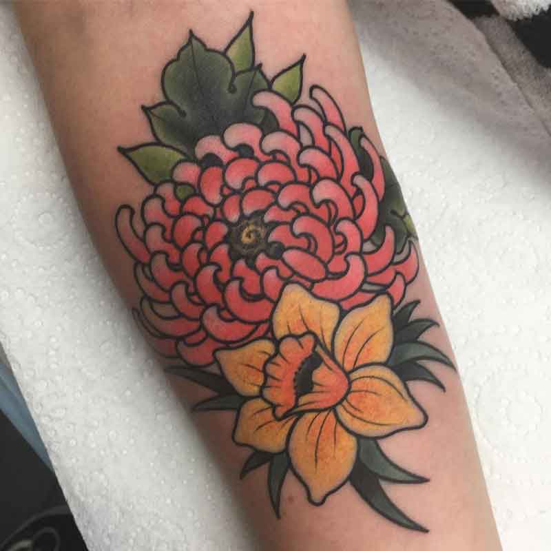 November Birth Flower Tattoo Ideas 2