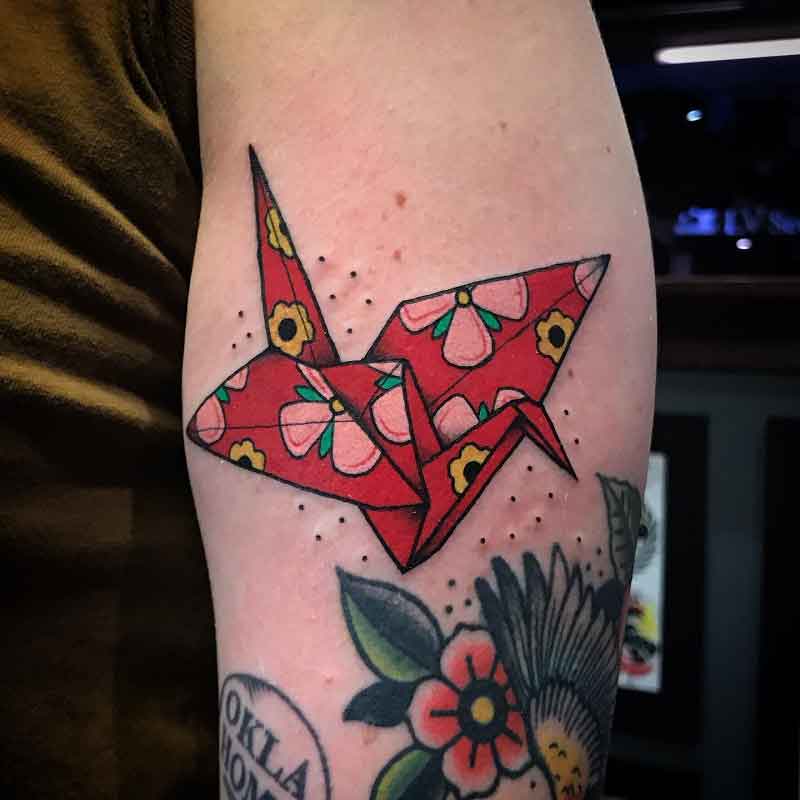 Origami Crane Tattoo 3