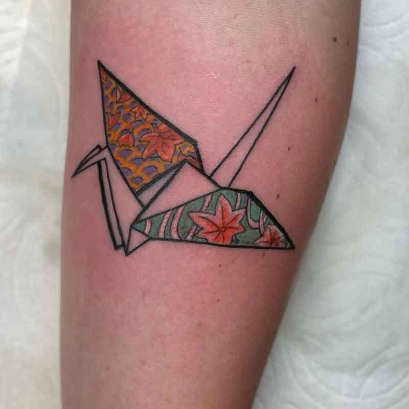 Origami Crane Tattoo 4