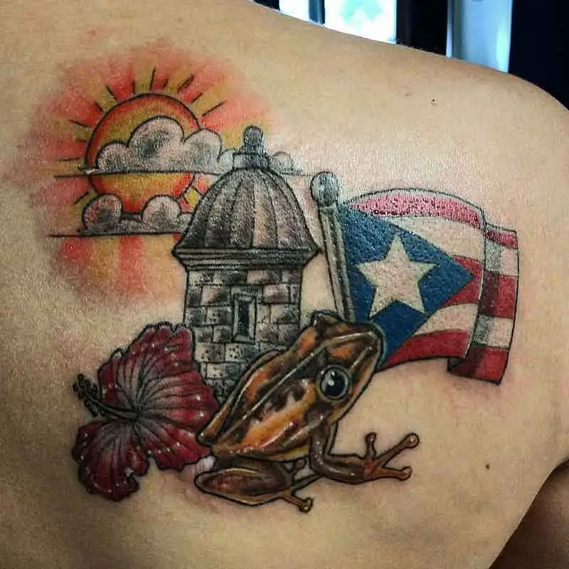 Puerto Rican Flag Tattoo 1