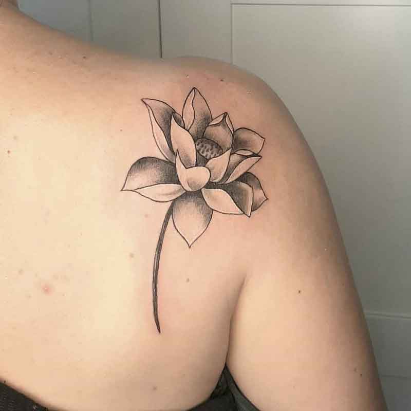 Realism Lotus Flower Tattoo 1