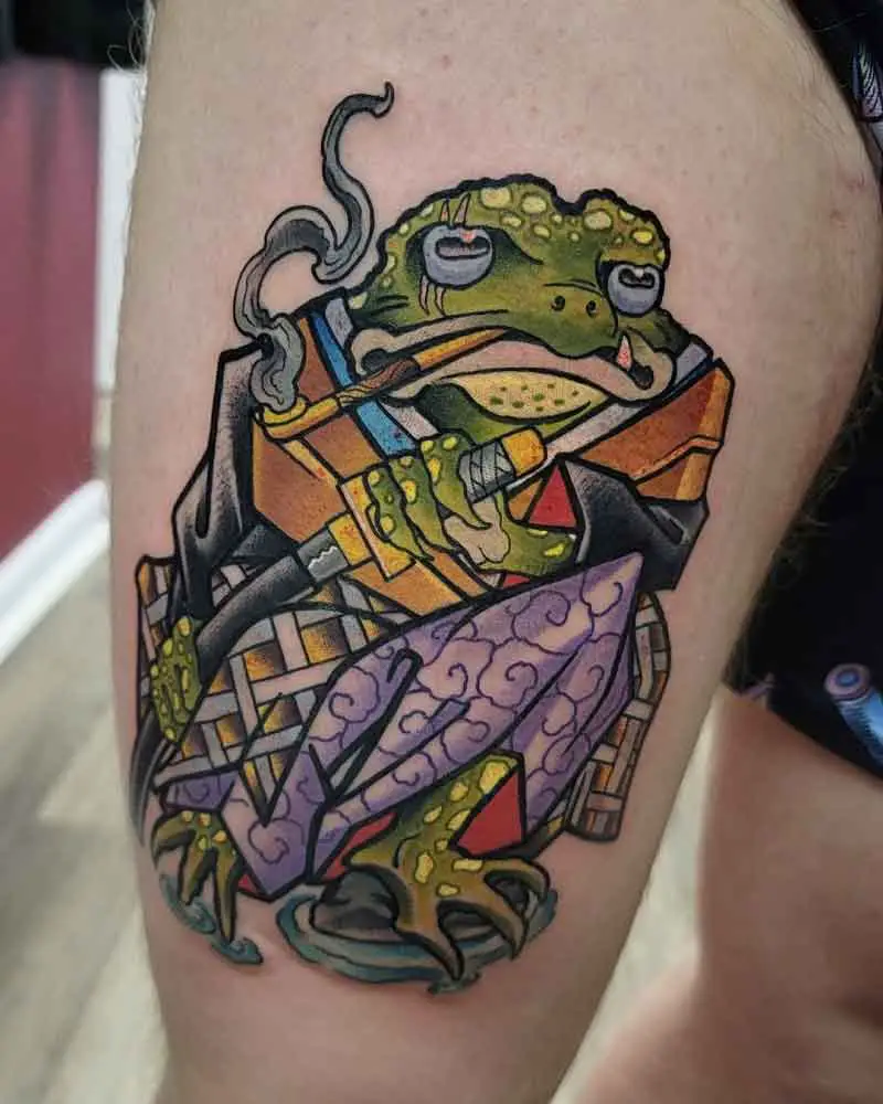 Samurai Japanese Frog Tattoo 2