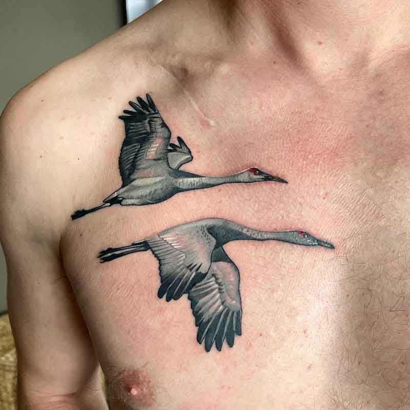 Sandhill Crane Tattoo 5