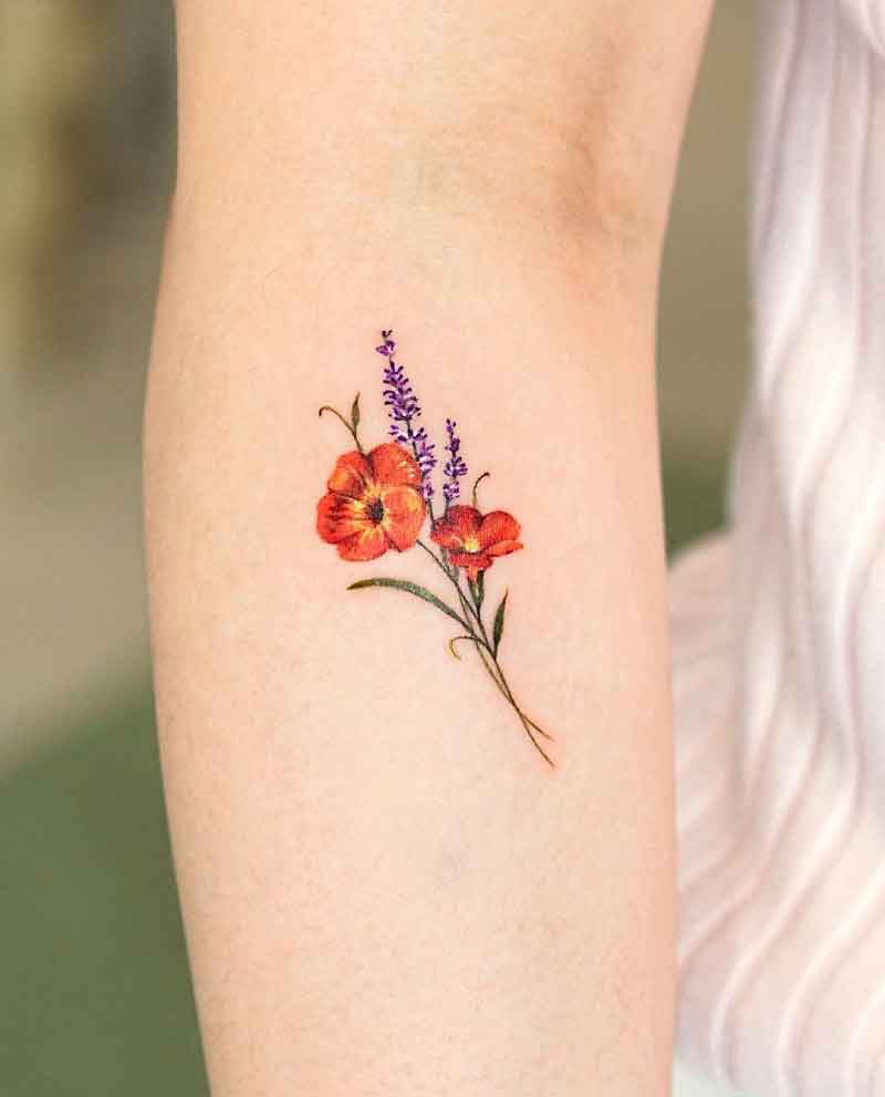 Scorpio Birth Flower Tattoo 2