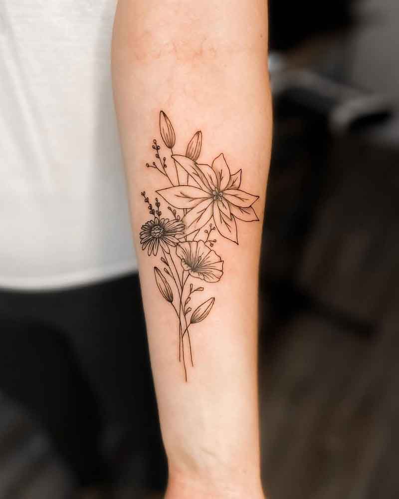 September Birth Flower Tattoo Ideas 4