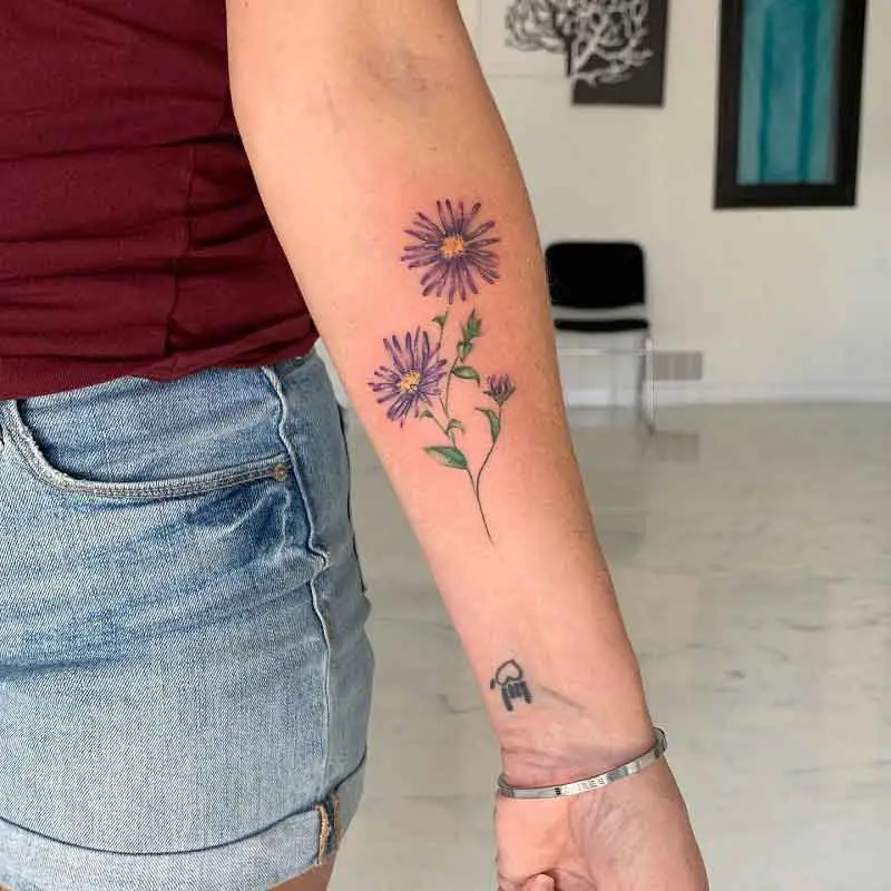 September Birth Month Flower Tattoos 5
