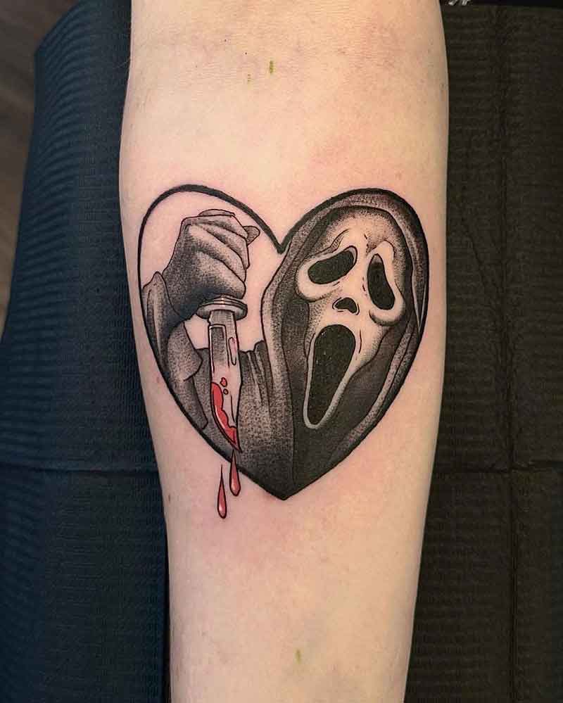 Simple Ghostface Tattoo 1