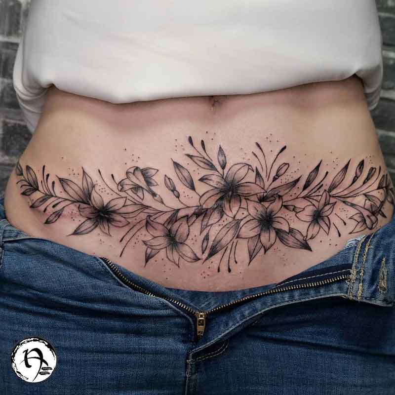 Simple Tummy Tuck Tattoo 5