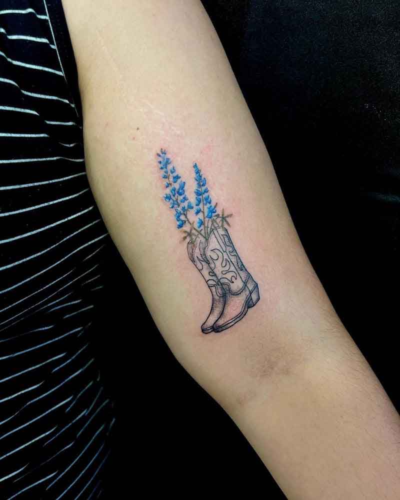 Small Bluebonnet Tattoo 4