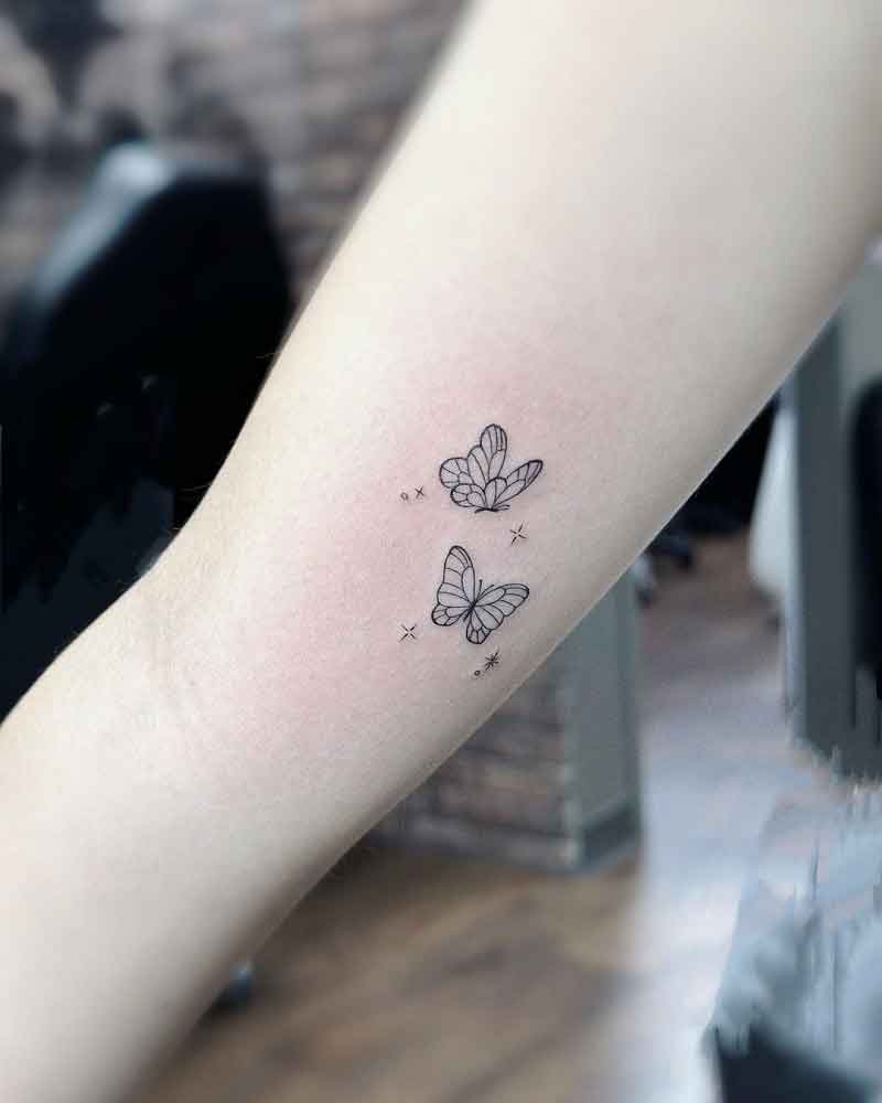 Small Butterfly Tattoo Outline 2