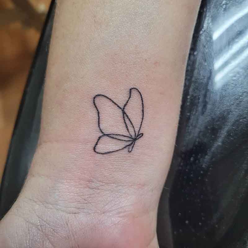 Small Butterfly Tattoo Outline 3