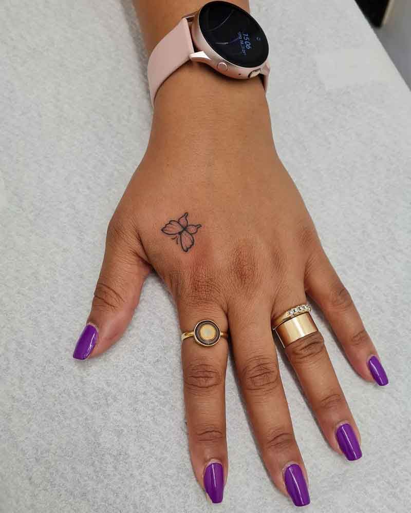 Small Butterfly Tattoos On Hand 3