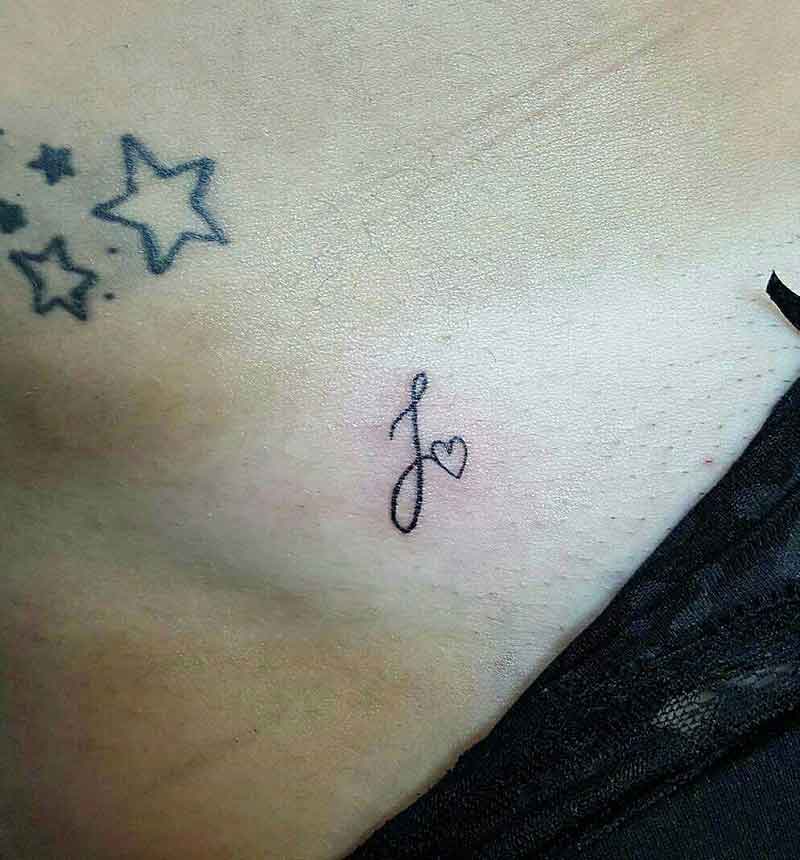 Small Initial Tattoo 3