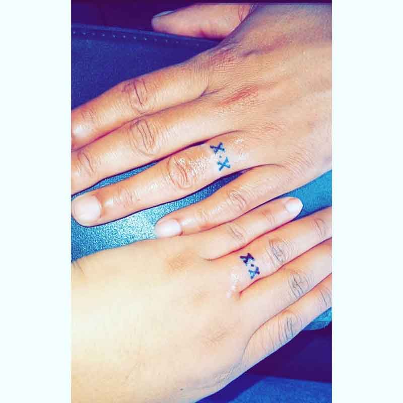 Soulmate Couple Finger Tattoos 3