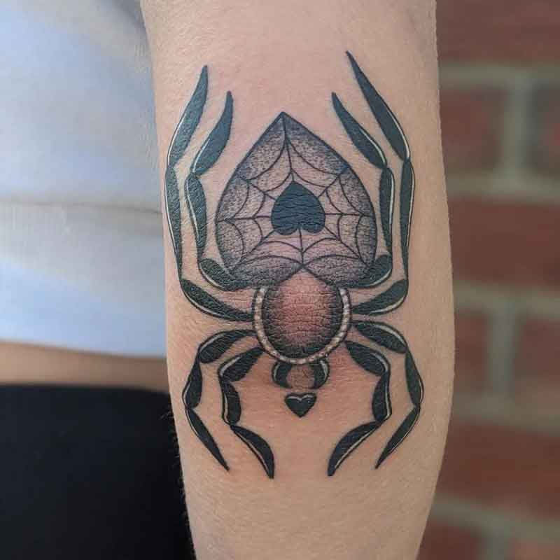 Spider Tattoo Elbow 3