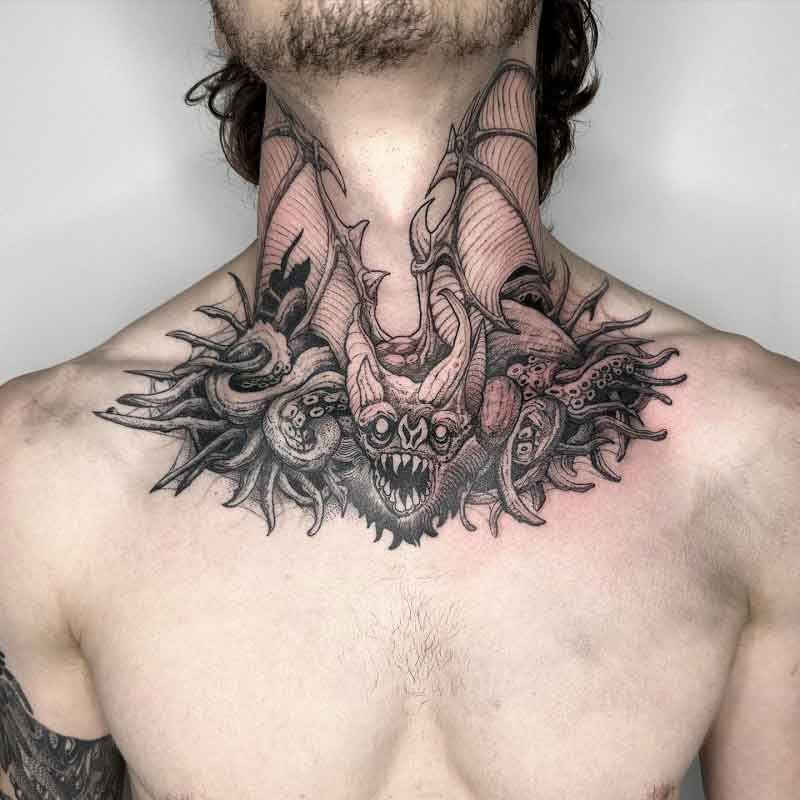 Throat Tattoo Ideas 1