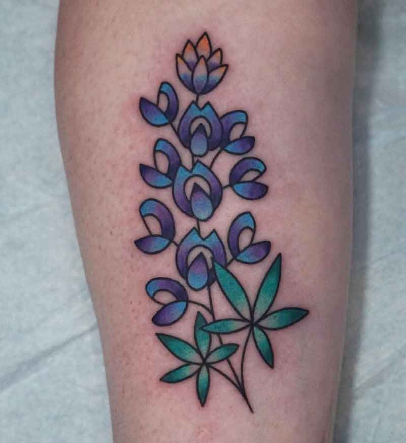 Traditional Bluebonnet Tattoo 5