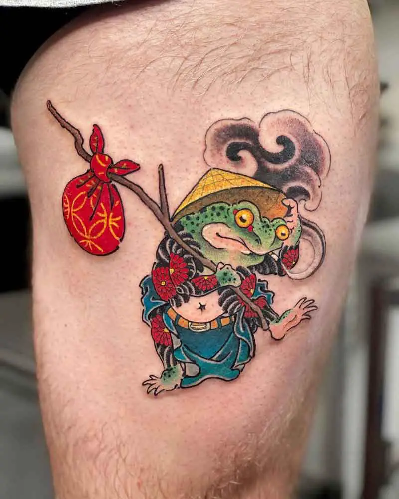 Traditional Japanese Frog Tattoo 2