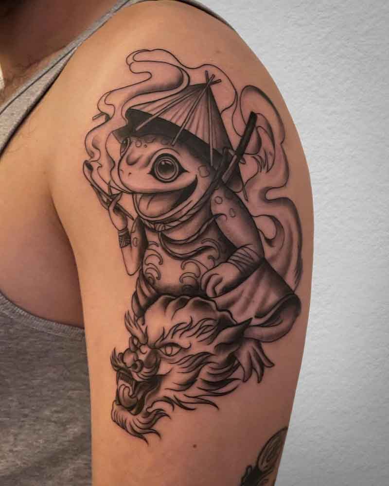 Traditional Japanese Frog Tattoo 5