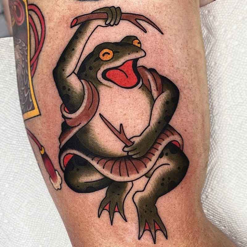Traditional Japanese Frog Tattoo 6