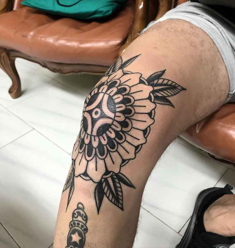 Traditional Knee Tattoo 1