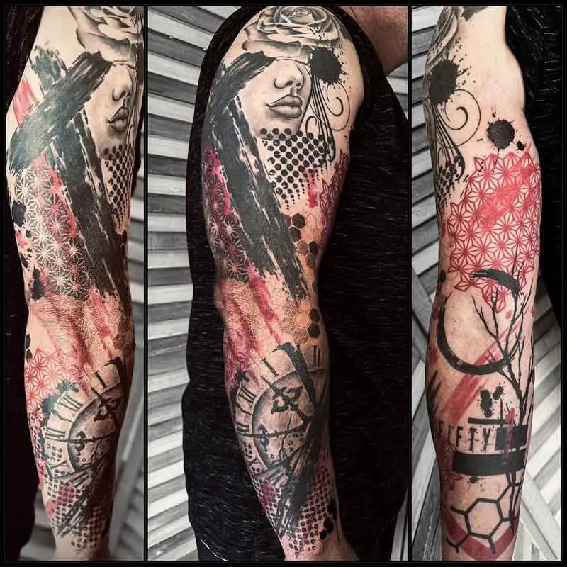 Trash Polka Tattoo Sleeve 4