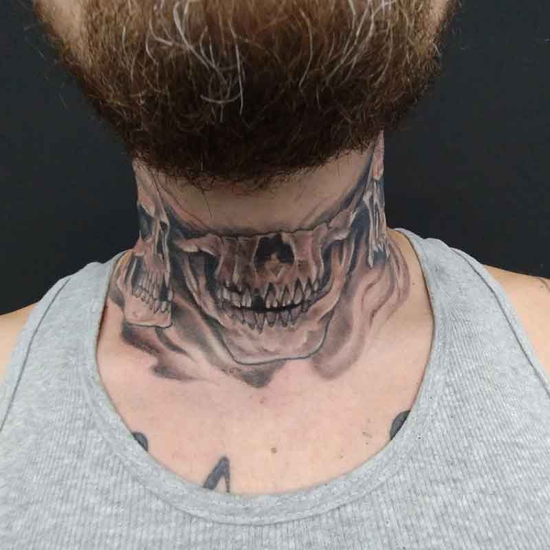 Unique Throat Tattoo Designs 1