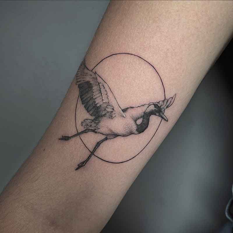 White Crane Tattoo 3