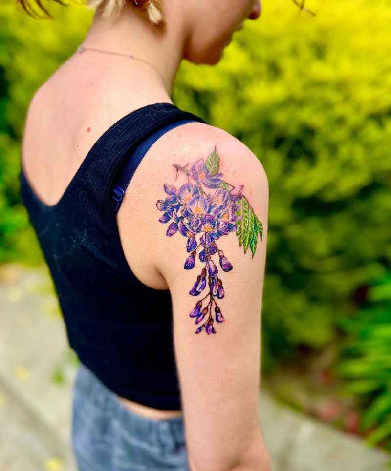 Wisteria Flower Tattoo 2