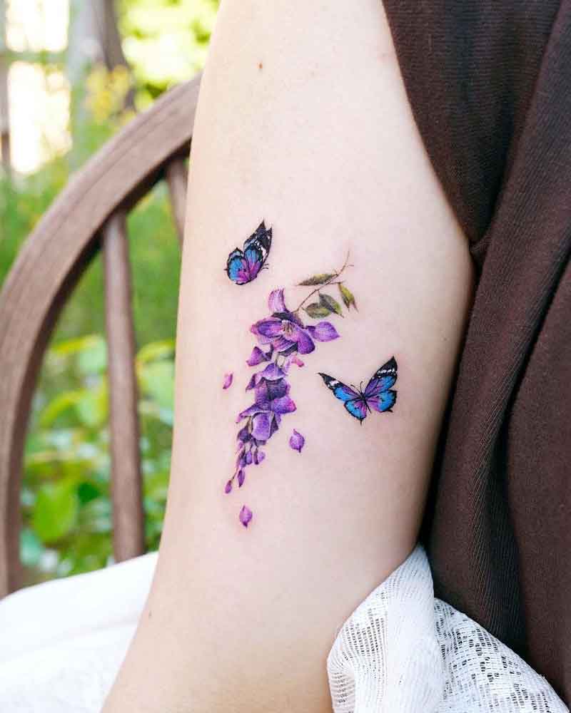Wisteria Flower Tattoo 4