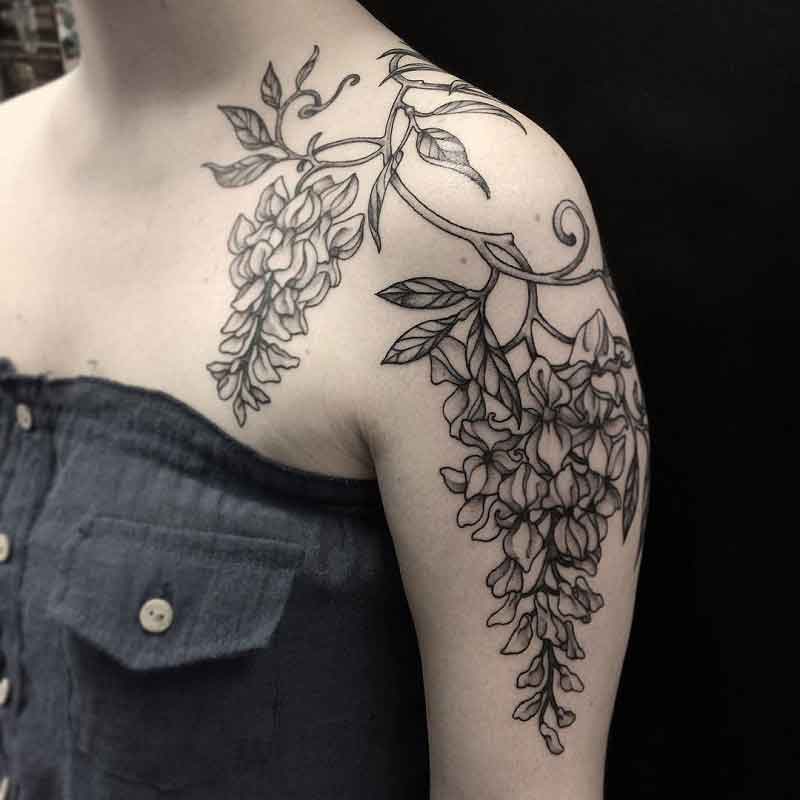 Wisteria Flower Tattoo 5