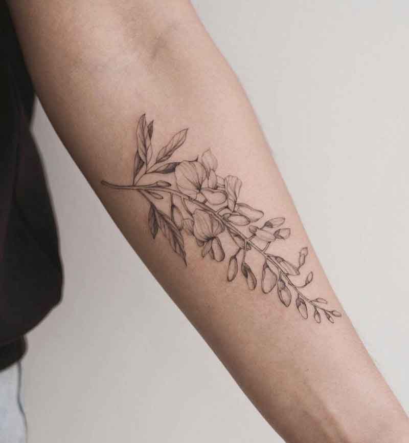 Wisteria Tattoo Design 3