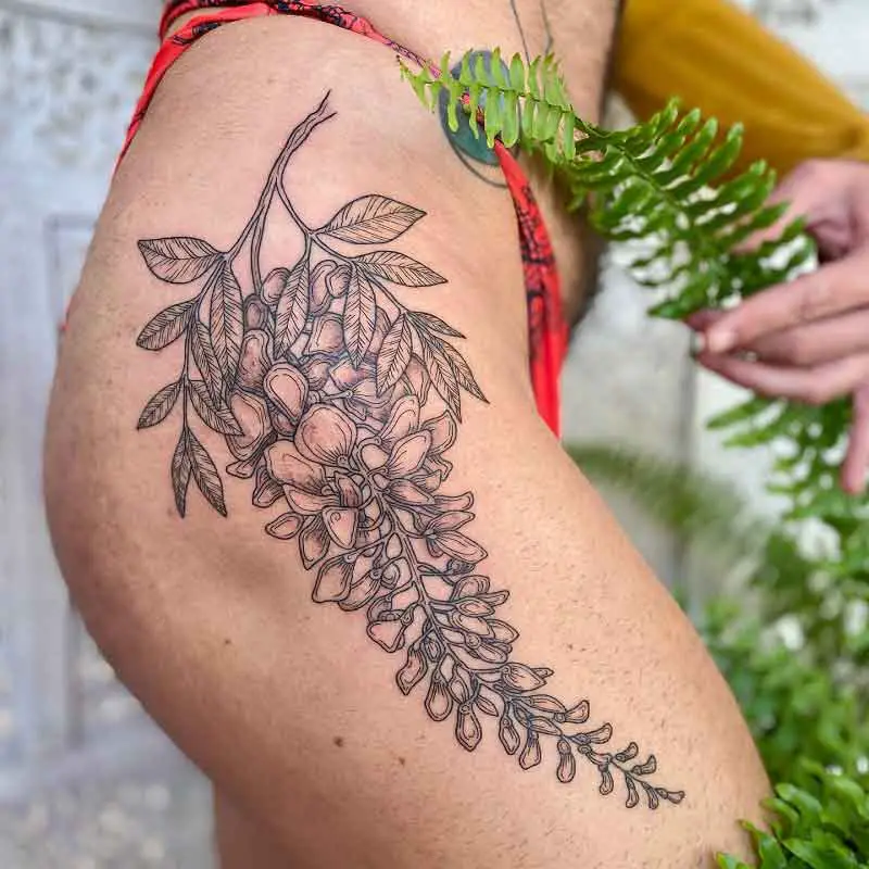 Wisteria Vine Tattoo 2