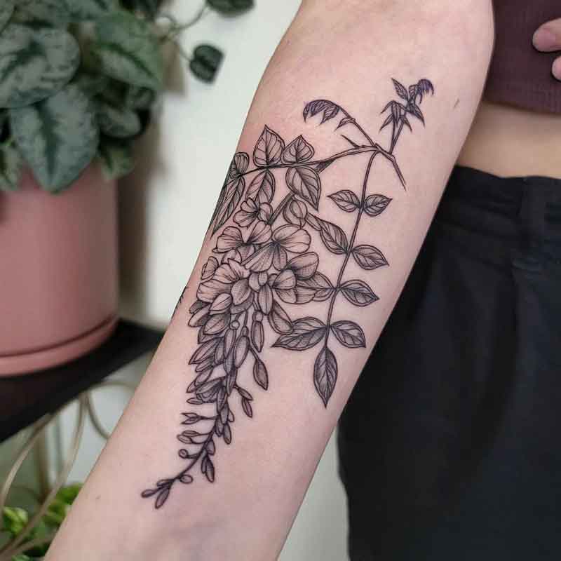 Wisteria Vine Tattoo 3