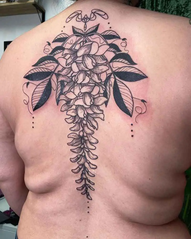 Wisteria Vine Tattoo 5