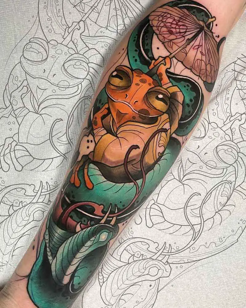 Yokai Japanese Frog Tattoo 2