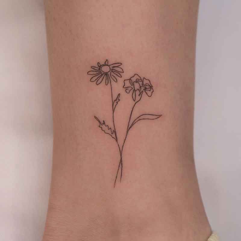 Marigold Flower Tattoo Drawing 2