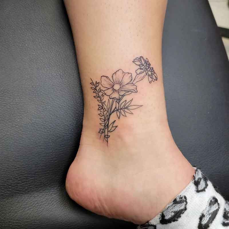 Marigold Flower Tattoo Drawing 5