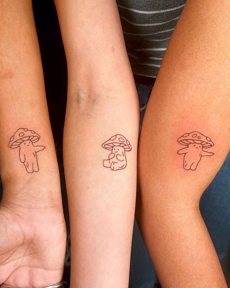 Matching Mushroom Tattoos 1