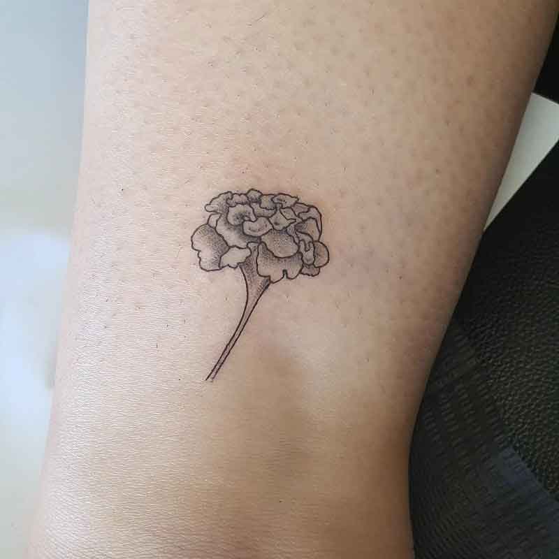 Minimalist Marigold Tattoo 1