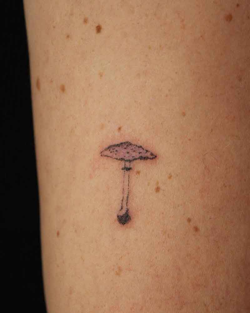 Minimalist Mushroom Tattoo 3