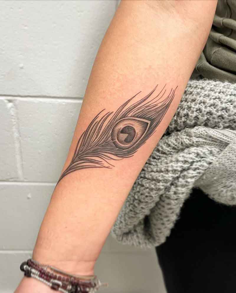 Peacock Feather Tattoo Black And White 5