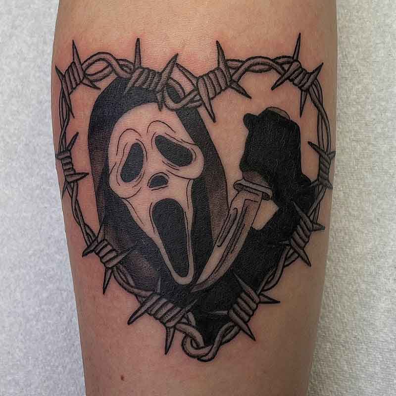 Scream Face Tattoo 2